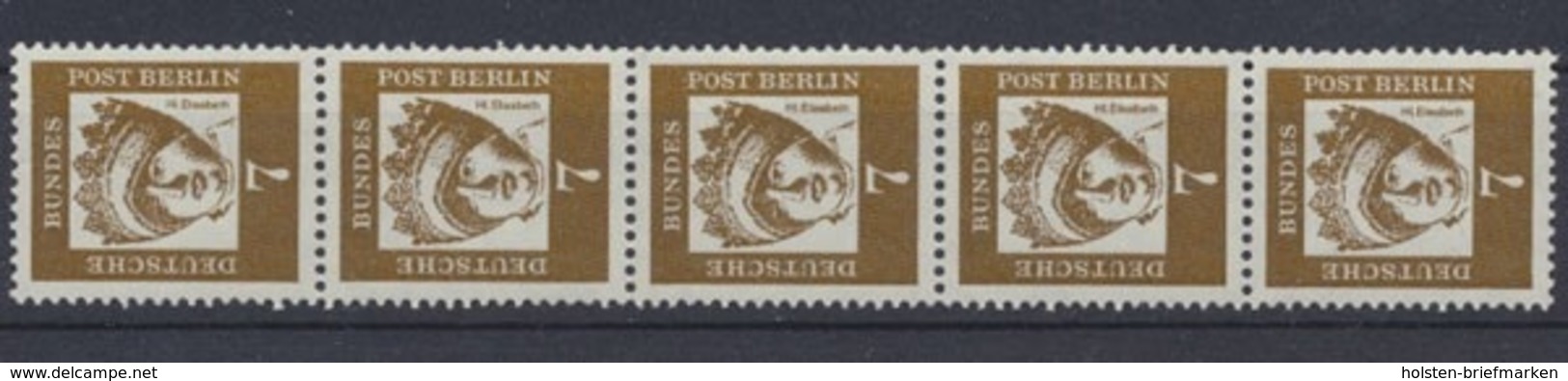 Berlin, Michel Nr. 200 R, 5er Streifen, Postfrisch/MNH - Rollenmarken