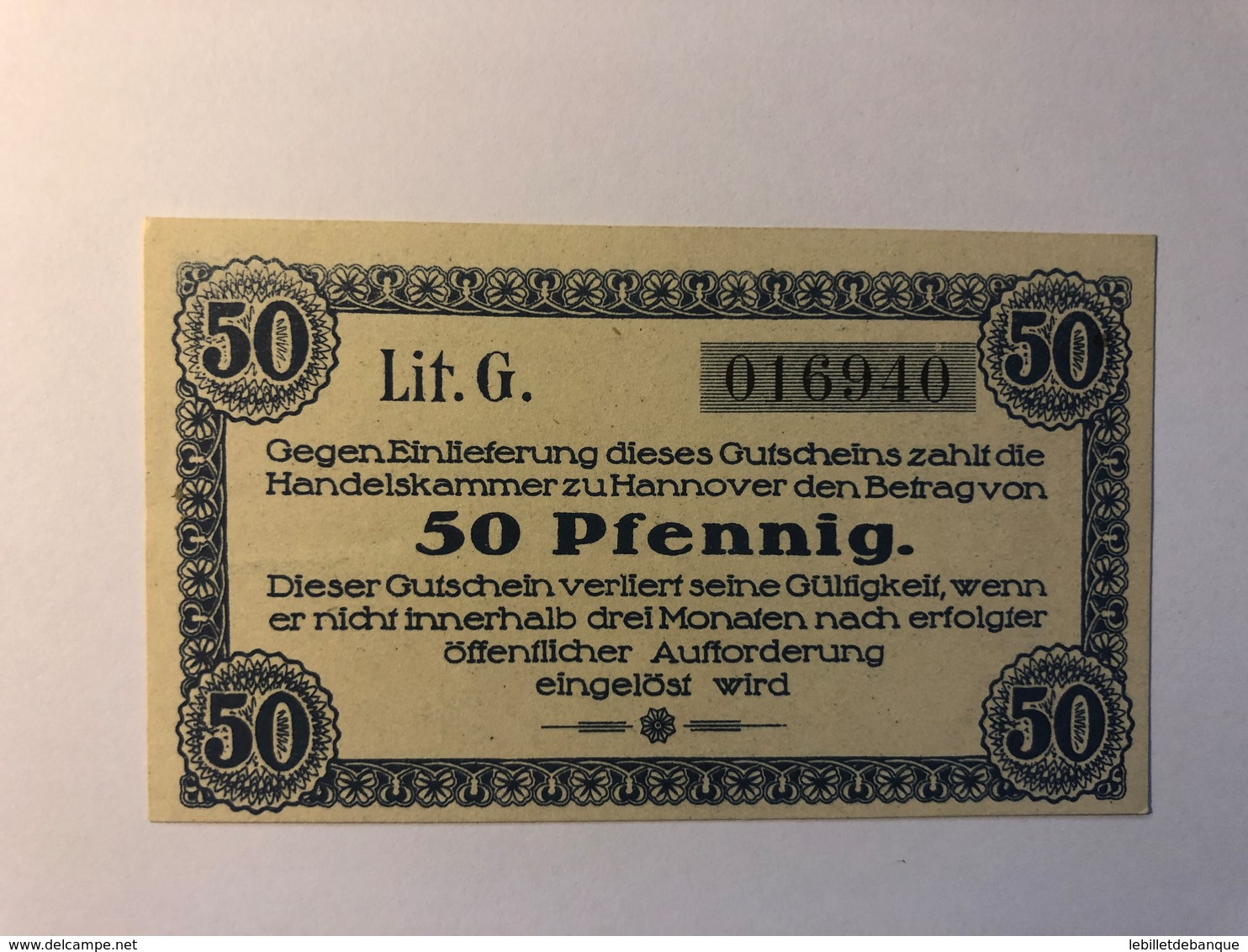 Allemagne Notgeld Hannover 50 Pfennig - Collections