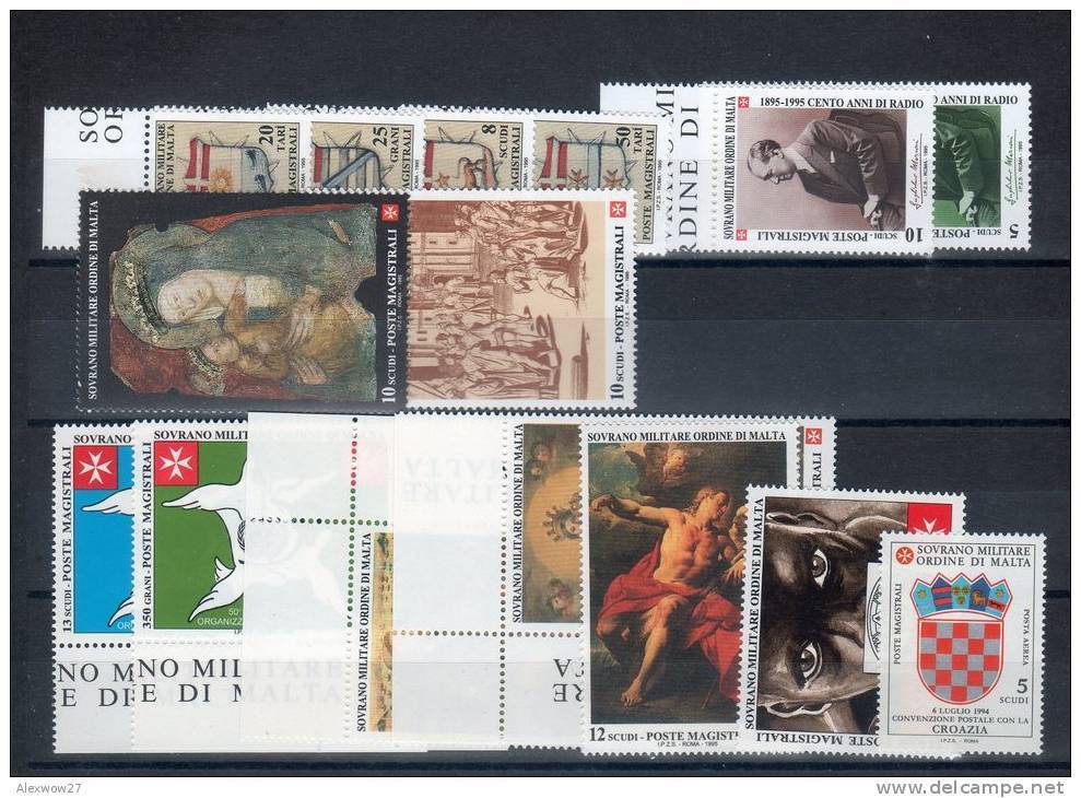 Smom 1995  -- Annata Completa + 2 BF + PA  --- Complete Years  ** MNH / VF - Sovrano Militare Ordine Di Malta