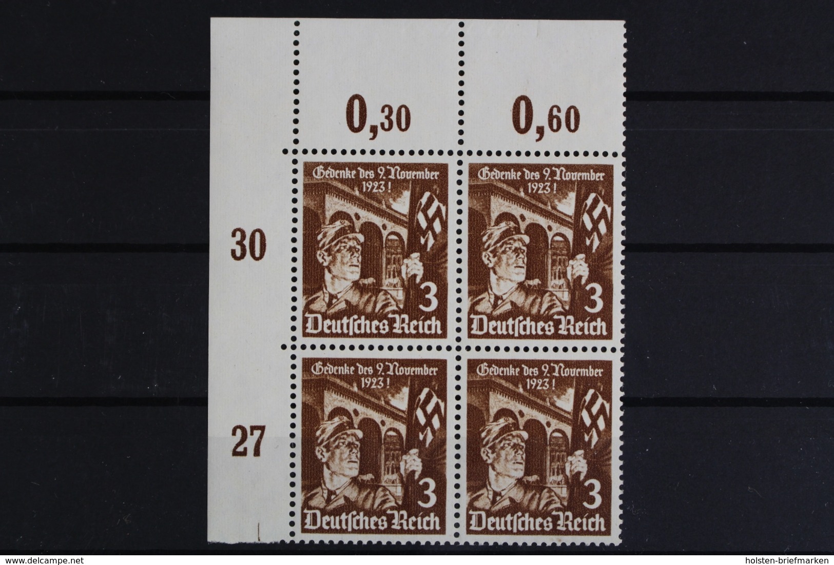 Deutsches Reich, MiNr. 598 X, VB, Ecke Li. Oben, Postfrisch / MNH - Ungebraucht