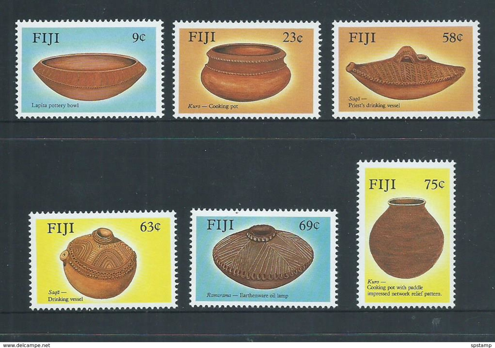 Fiji 1988 Pottery  Set Of 6 MNH - Fiji (1970-...)