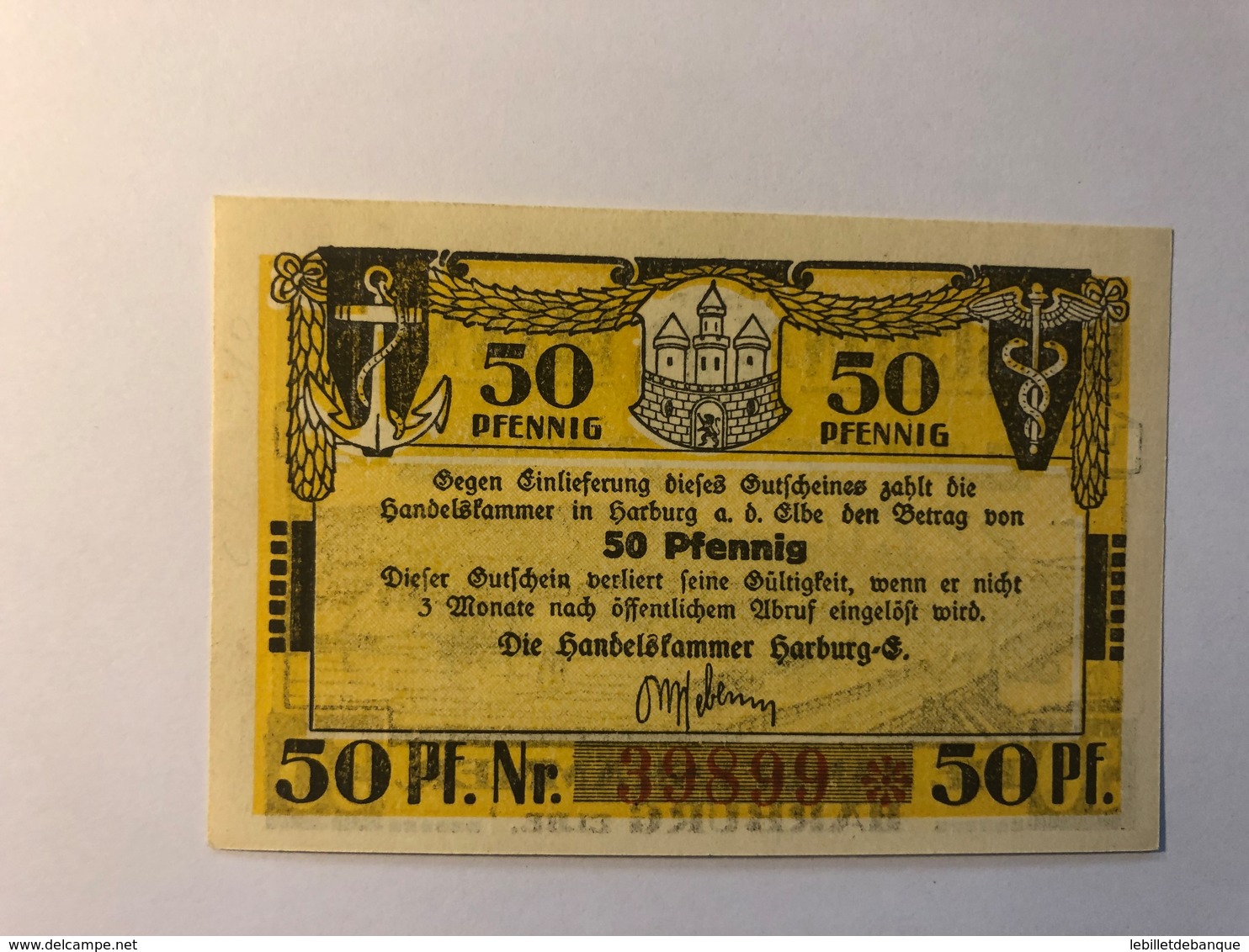 Allemagne Notgeld Harburg 50 Pfennig - Collections