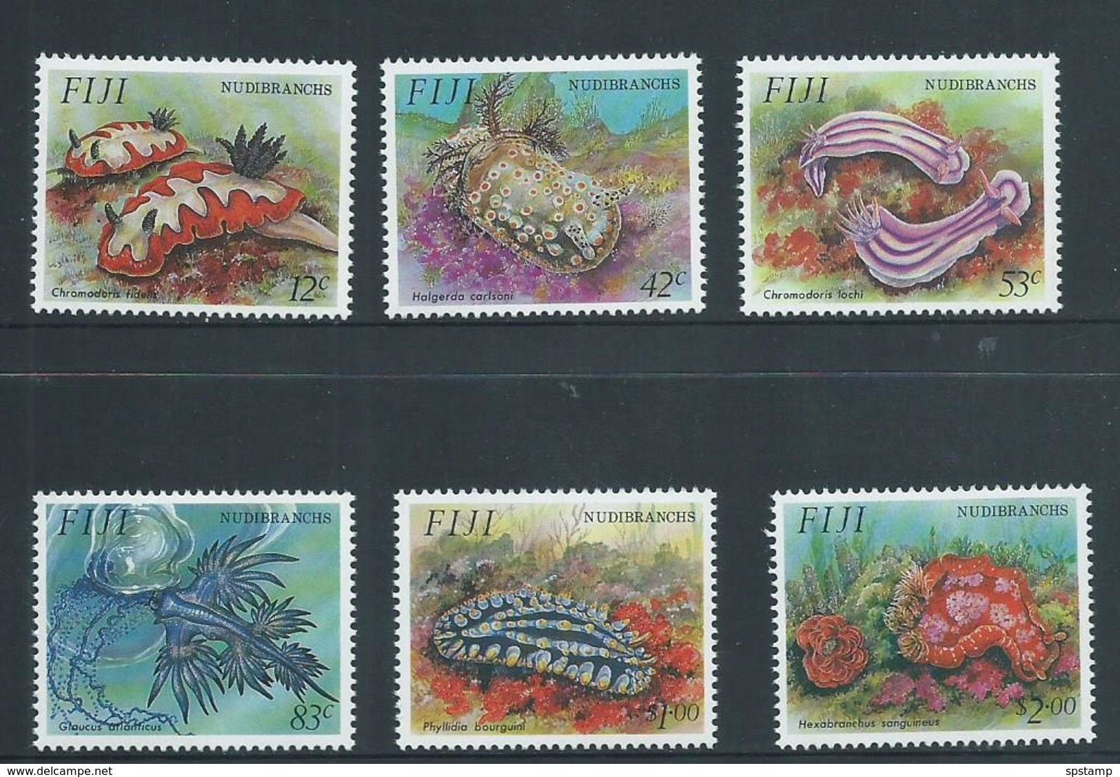 Fiji 1993 Nudibranch Marine Forms Set 6 MNH - Fiji (1970-...)