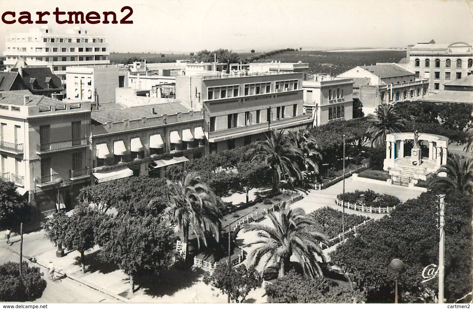 AÏN-TEMOUCHENT PLACE DU MONUMENT + CACHET MILITAIRE 29e DIVISION D'INFANTERIE ALGERIE - Otros & Sin Clasificación