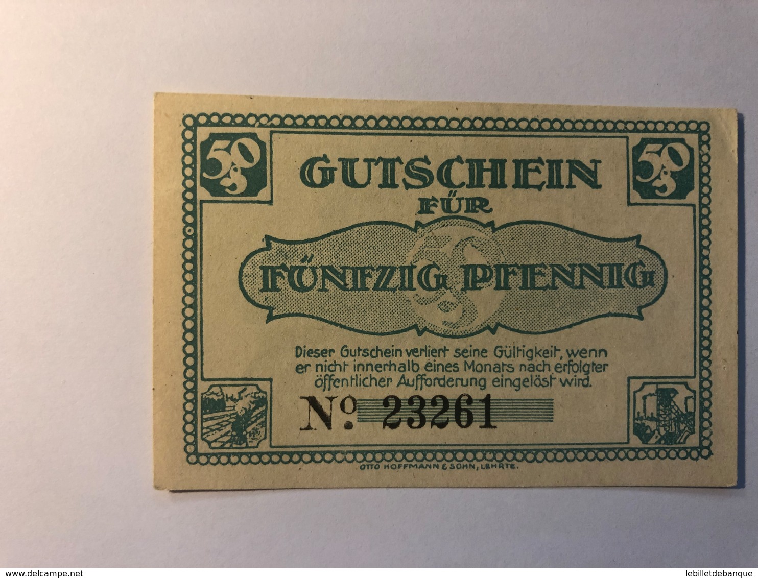 Allemagne Notgeld Lehrte 50 Pfennig - Collections