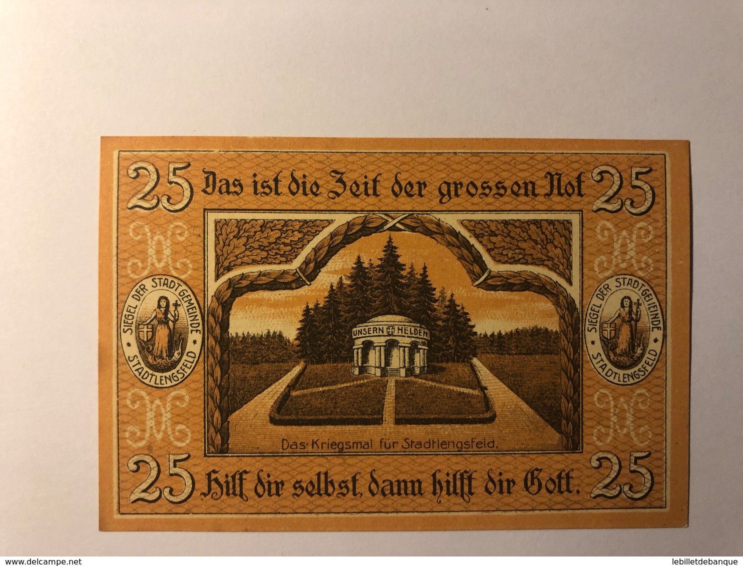 Allemagne Notgeld Lengsfeld 25 Pfennig - Collections