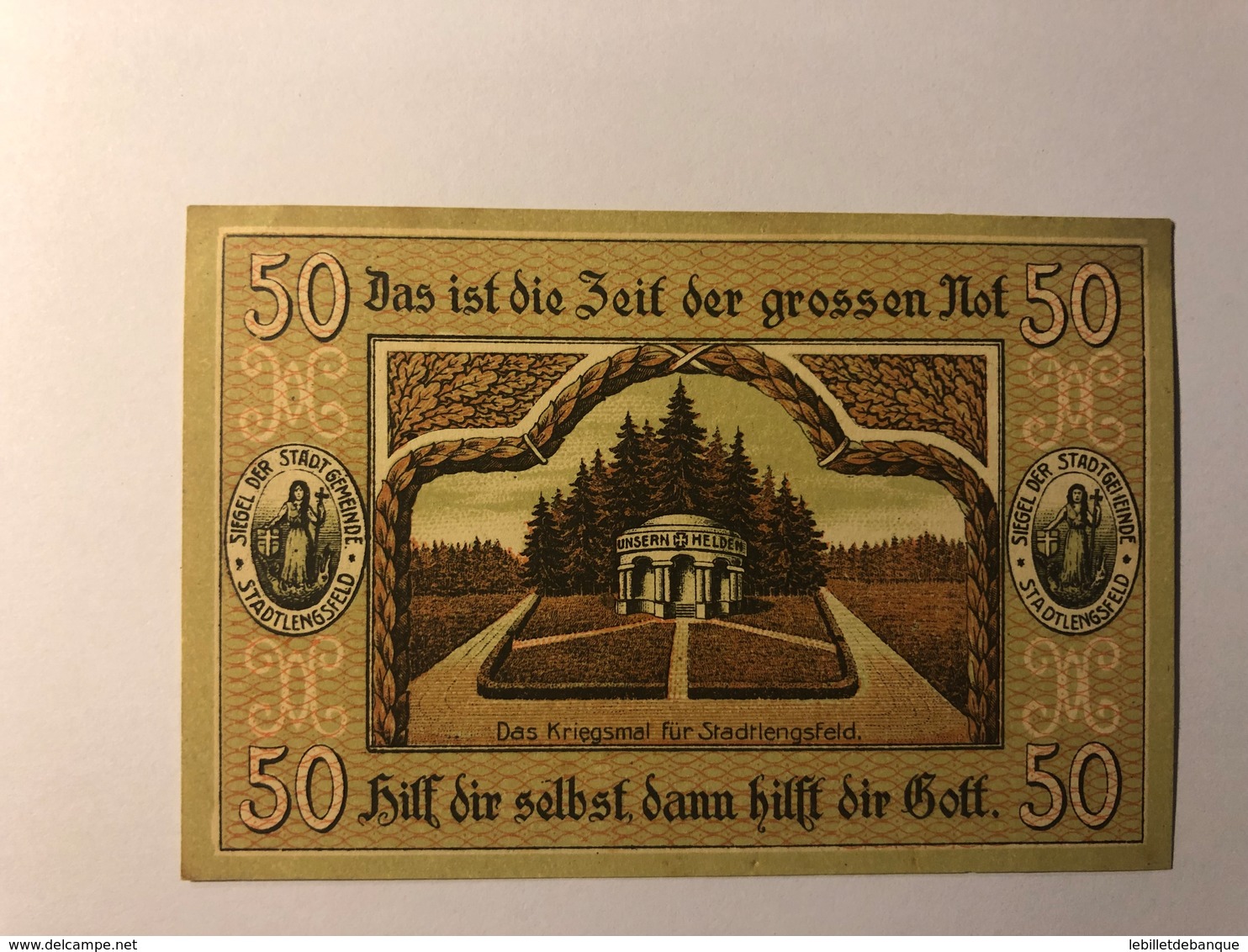 Allemagne Notgeld Lengsfeld 50 Pfennig - Collections