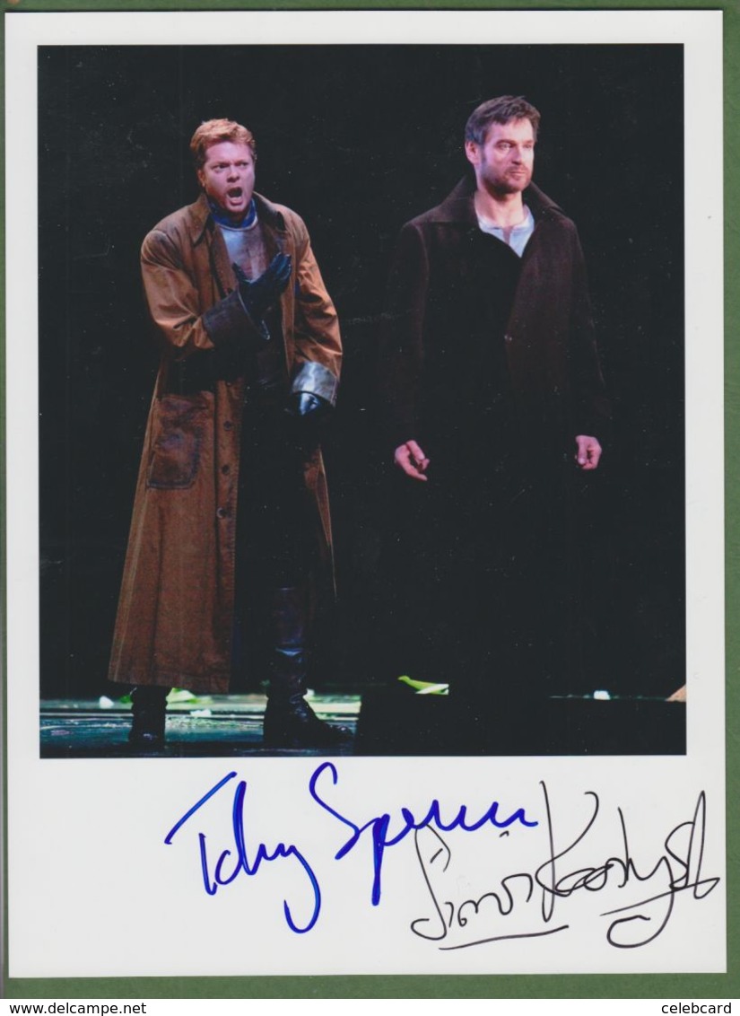 TOBY SPENCE Et SIMON KEENLYSIDE AUTOGRAPH / AUTOGRAMM   Original Signed Glossy Photo 20/27 Cm  8/10 Inch *Oper/Classic* - Sonstige & Ohne Zuordnung