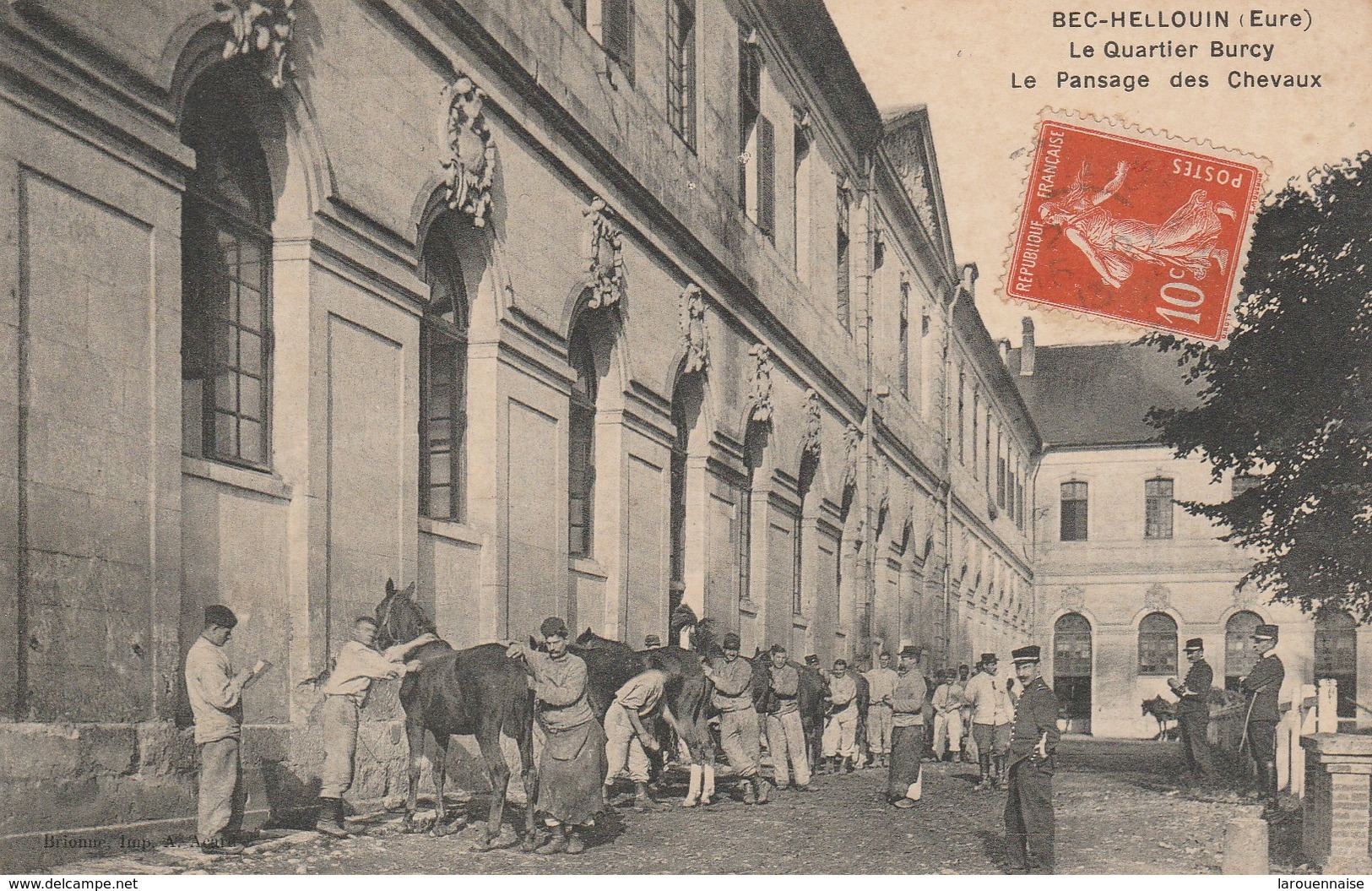 27 - BEC HELLOUIN - Le Quartier Burcy - Le Pansage Des Chevaux - Autres & Non Classés