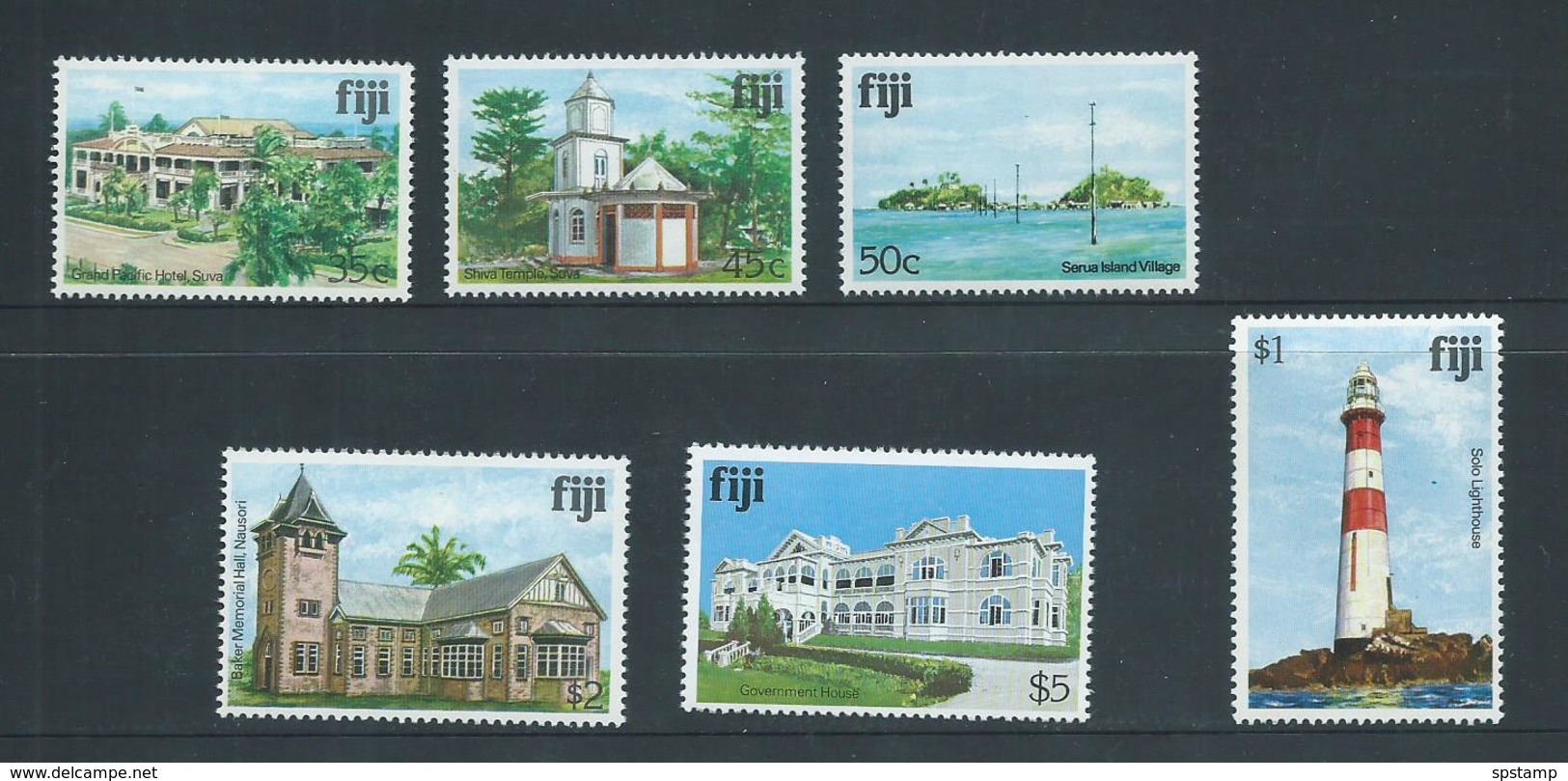 Fiji 1979 Buildings & Landmark Definitives The 6 High Values 35c -> $5 MNH - Fiji (1970-...)