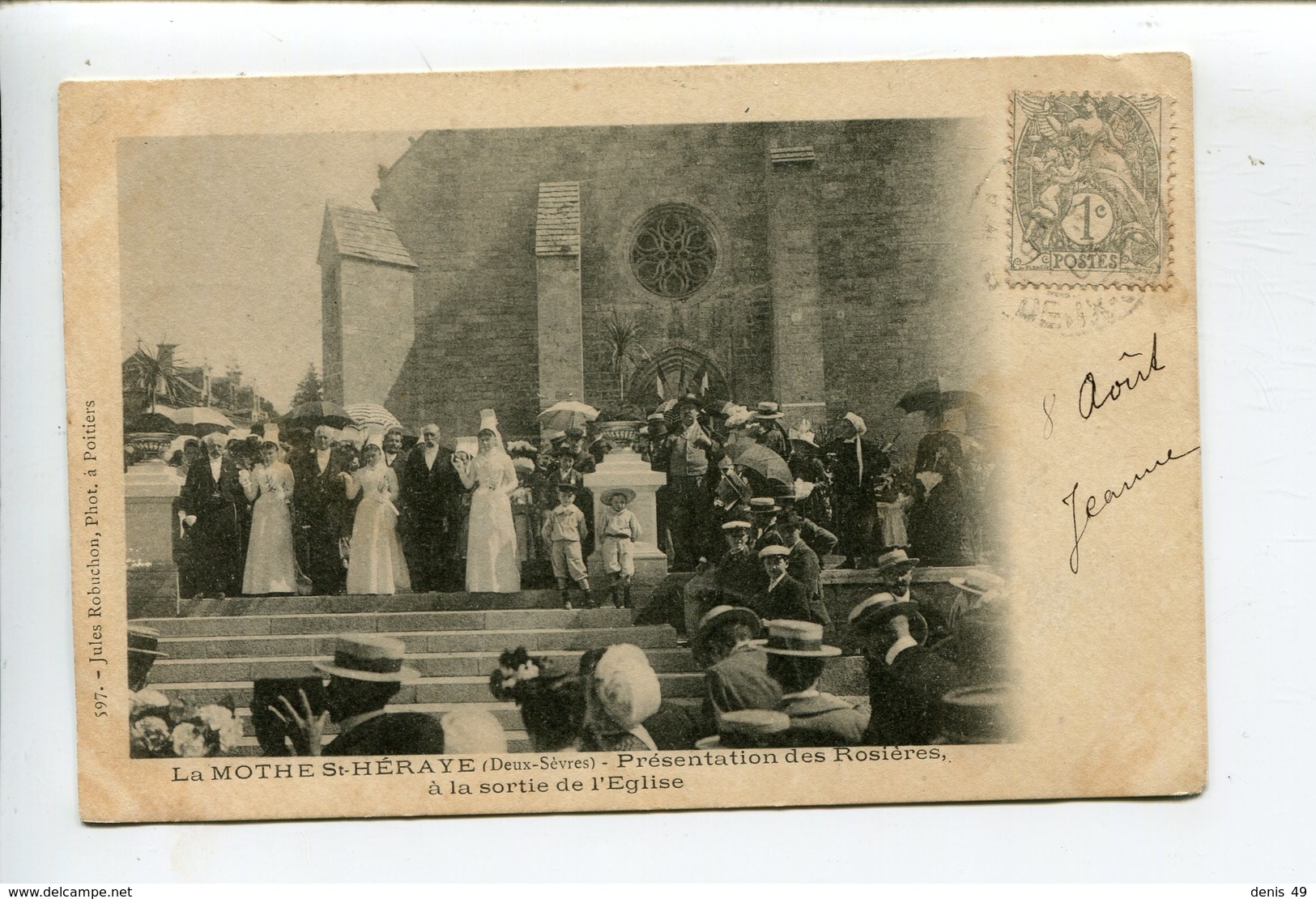 La Mothe Saint Héraye  Rosières Sortie église - La Mothe Saint Heray