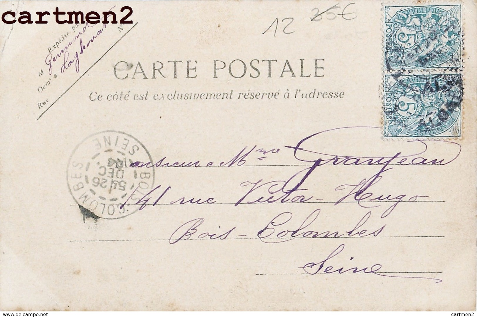 BOGHARI DEPART DU COURRIER D'ALGERIE DILIGENCE POSTE POSTIER MALLE-POSTE ATTELAGE J. GEISER 1900 ALGERIE - Altri & Non Classificati