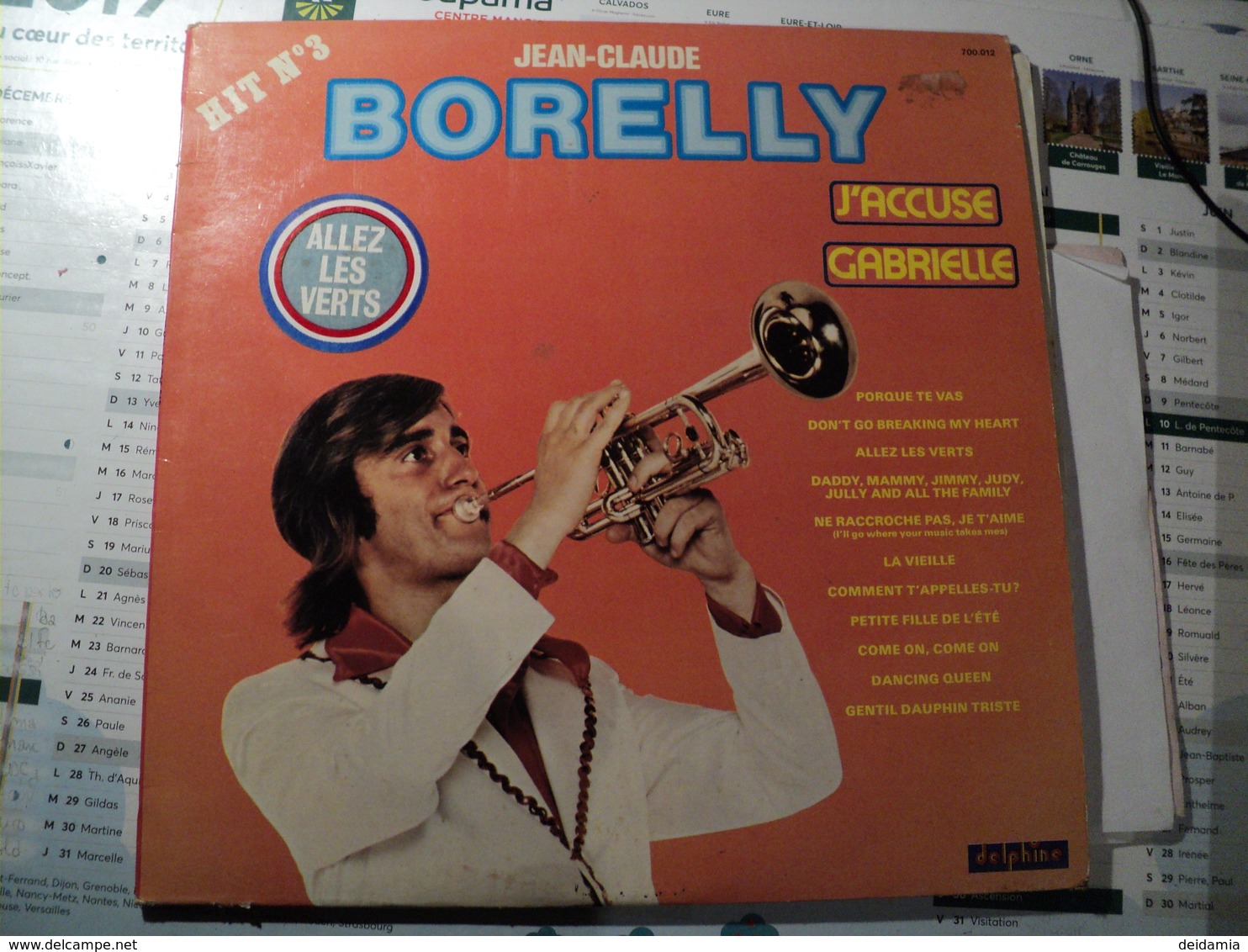 33 TOURS JEAN CLAUDE BORELLY. 1976. HIT N°3. DELPHINE 700 012 ALLEZ LES VERTS / J ACCUSE / GABRIELLE / PORQUE TE VAS / - Autres - Musique Française