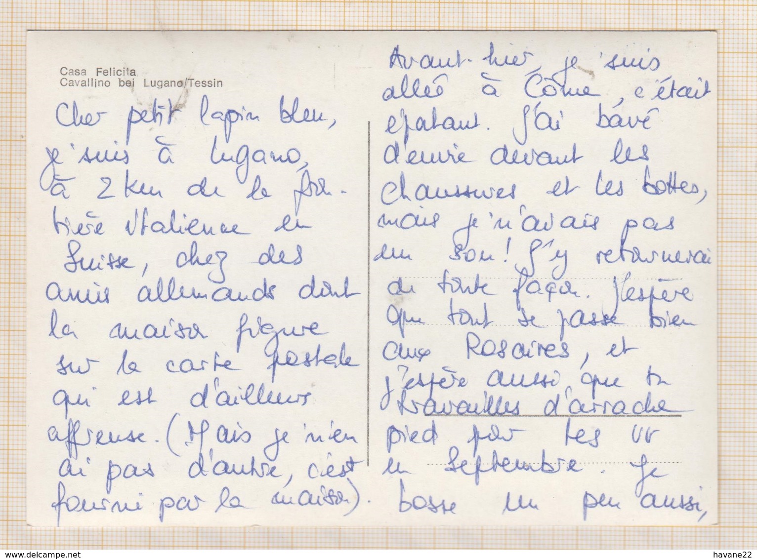 9AL782 CASA FELICITA CAVALLINO BEI LUGANO   2 SCANS - Lugano