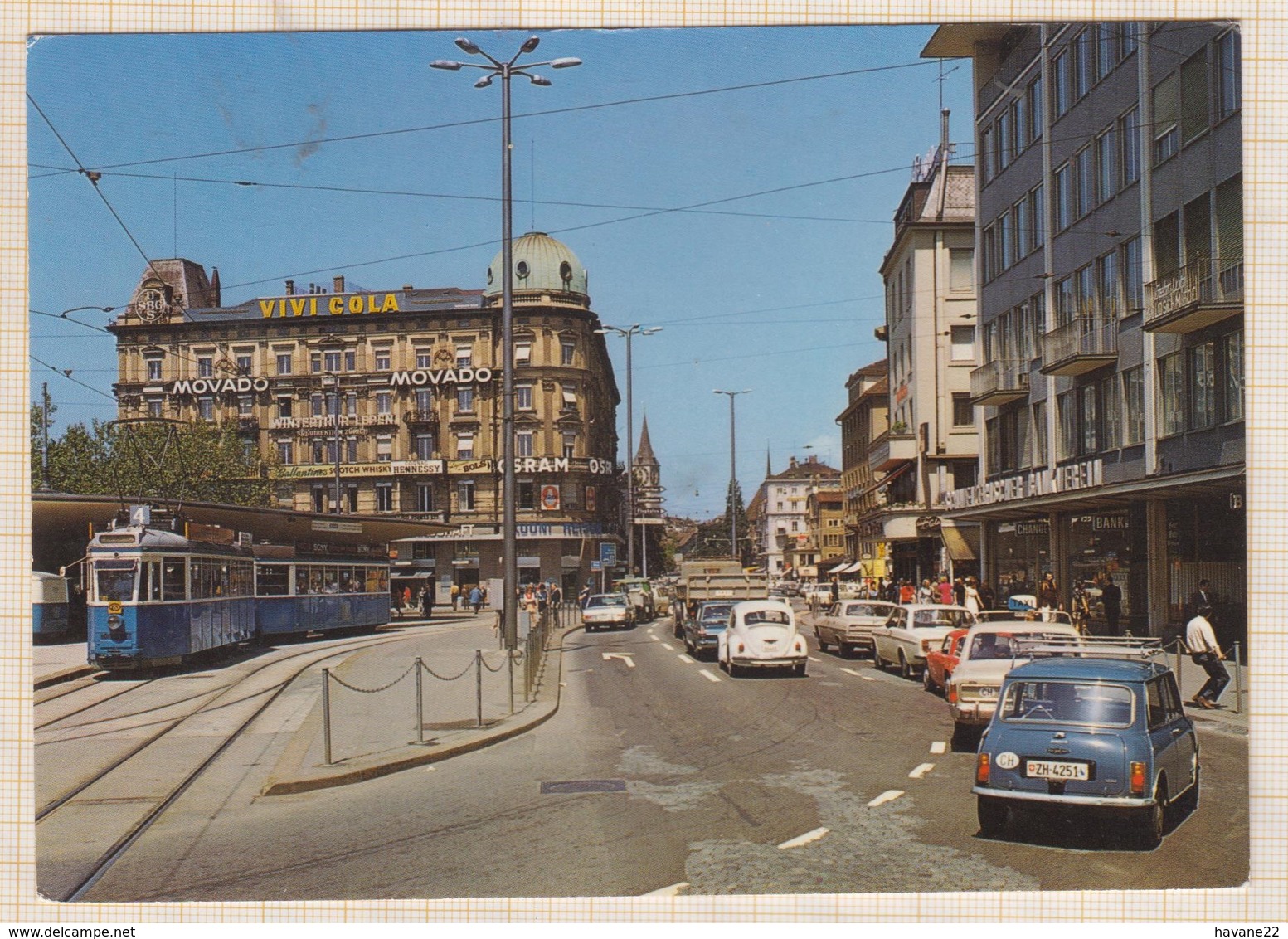 9AL784 ZURICH BELLEVUEPLATZ VOITURES   2 SCANS - Zürich