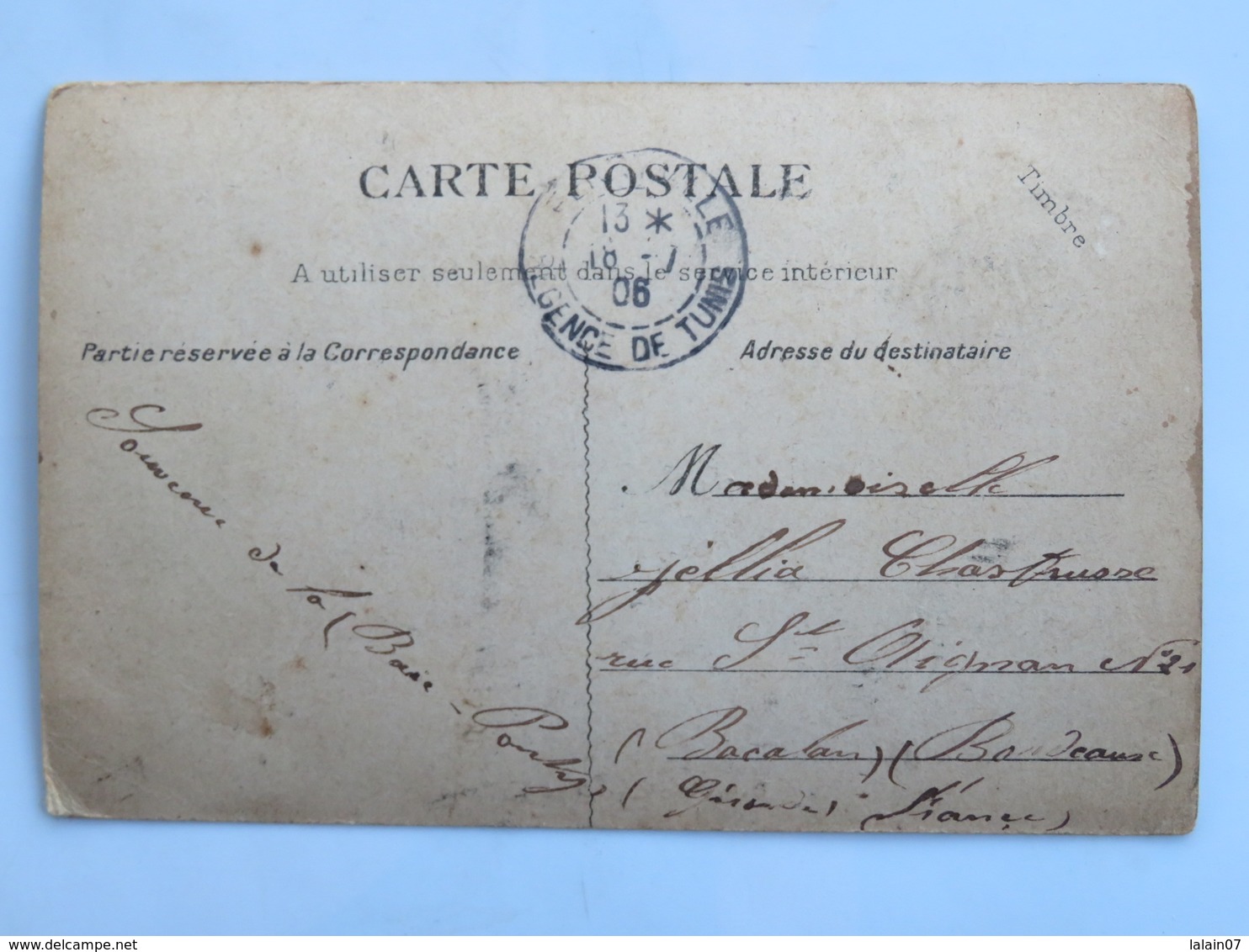 Carte Postale : Tunisie : Bizerte : Baie PONTY Vue Générale, Timbre En 1906 - Tunisie