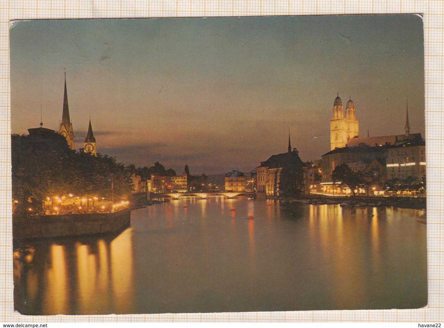 9AL785 ZURICH LA NUIT   2 SCANS - Zürich