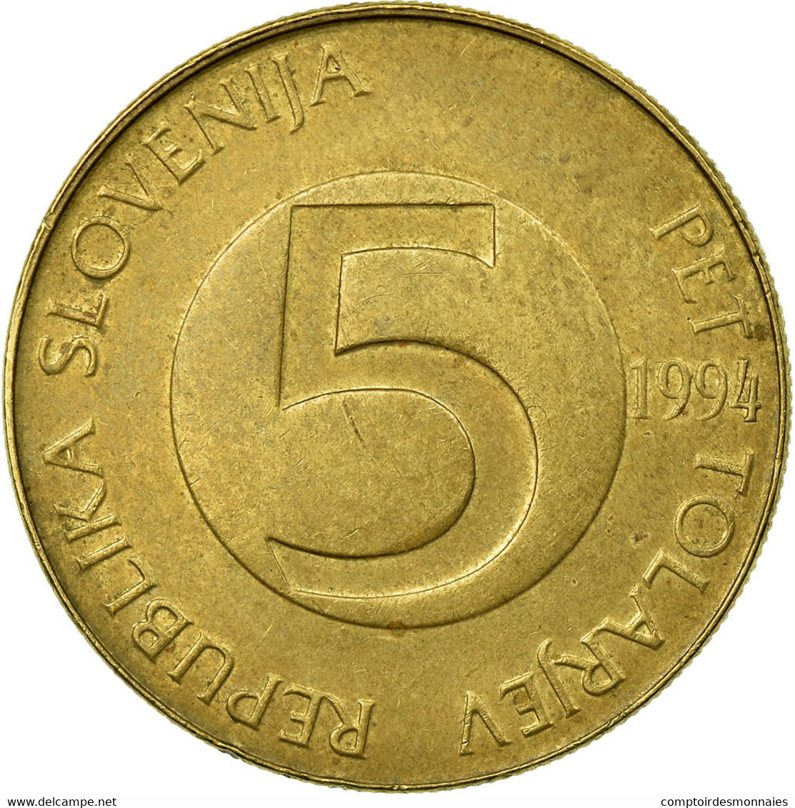 Monnaie, Slovénie, 5 Tolarjev, 1994, TTB, Nickel-brass, KM:6 - Slovénie