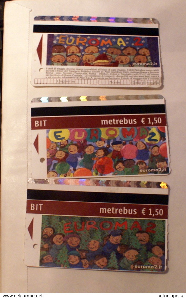 ITALY 2018, 3 ROME METRO TICKETS USED - Europa