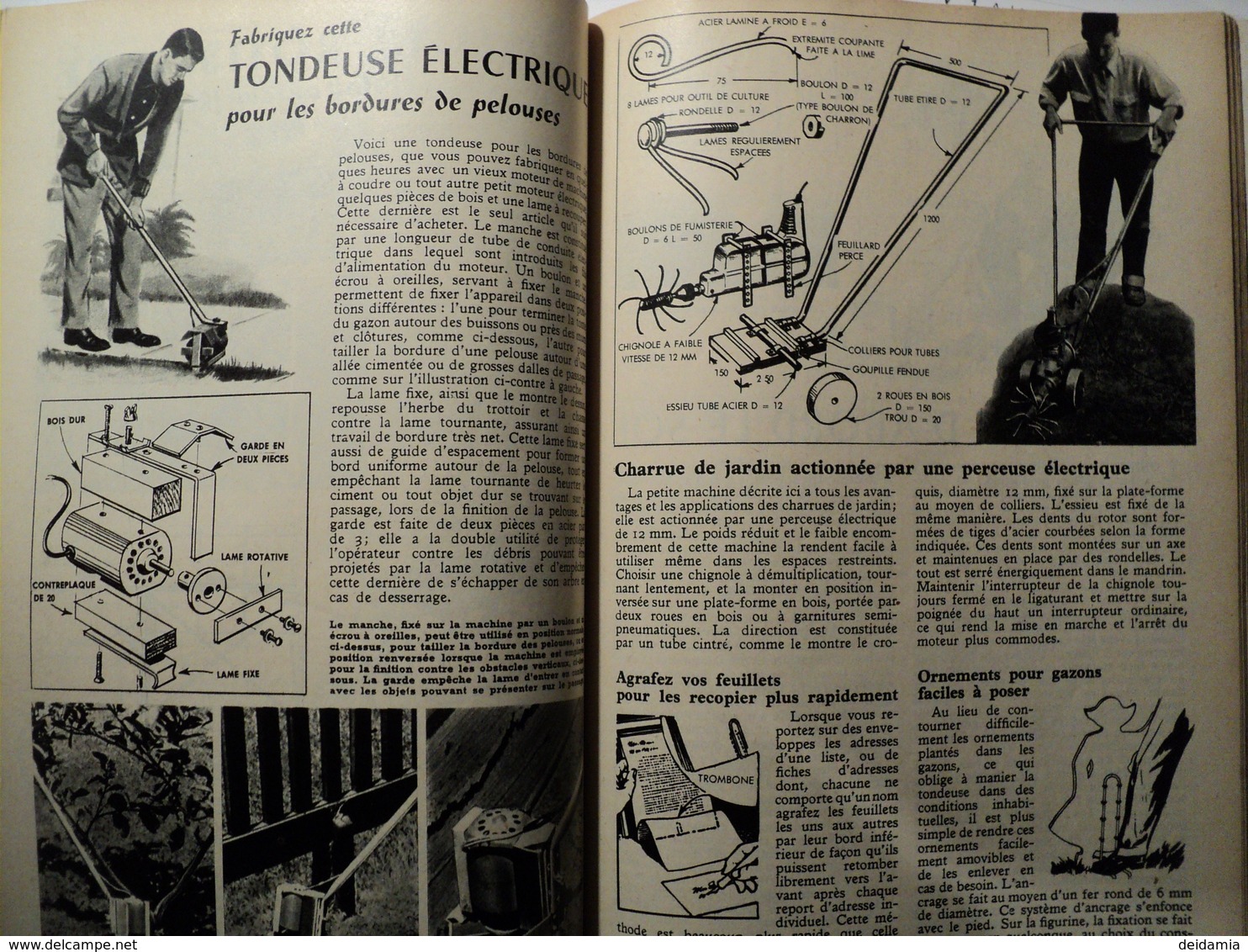LE BRICOLEUR N° 13 DE 1957 TABOURETS MODERNES / BERGERE DE STYLE RUSTIQUE / CONSOLE MODERNE / AMEUBLEMENT EN BAMBOU / L - Autres & Non Classés