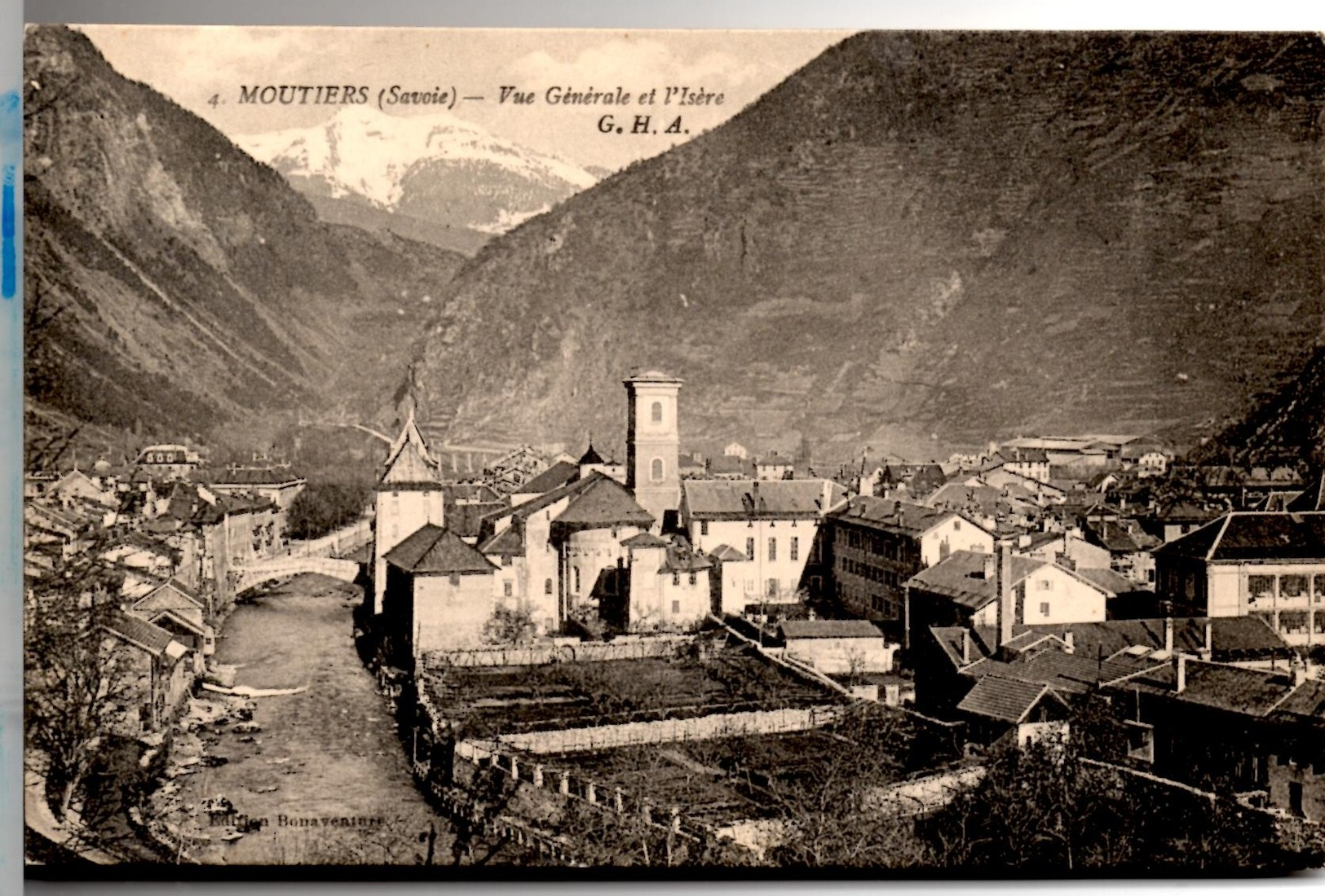 MOUTIERS Vue Générale & L' Isère Belle CPA NEUVE - Moutiers