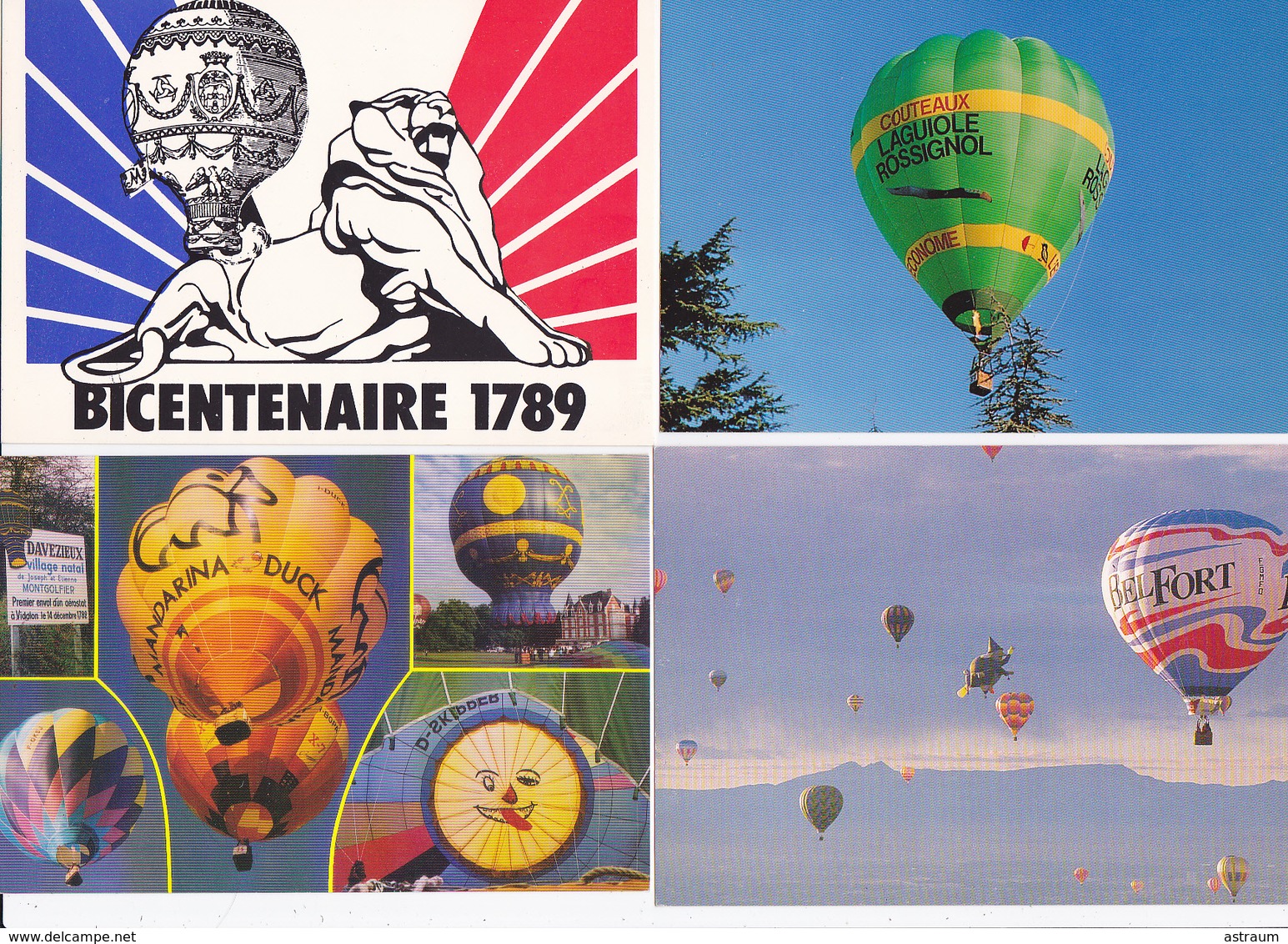 Joli Lot De 94 Cp Dont 3 Photos-thematique Uniquement Sur Les Montgolfieres / Ballons-certaines En Tirage Tres Limitées - Montgolfières