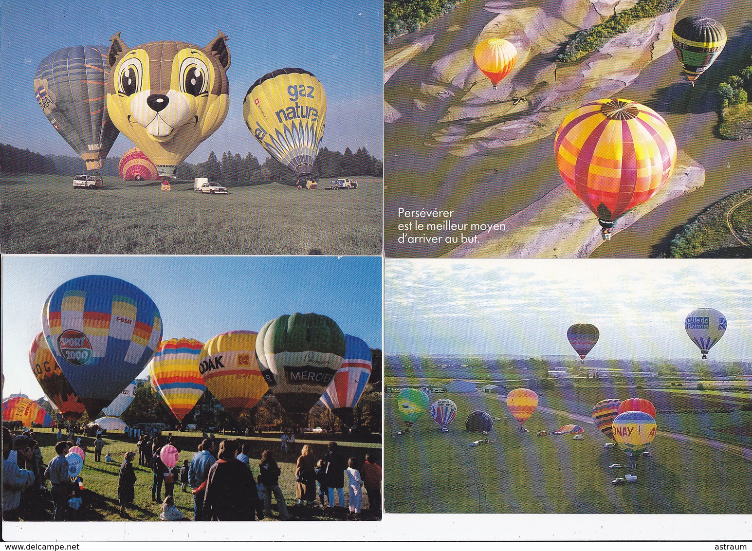 Joli Lot De 94 Cp Dont 3 Photos-thematique Uniquement Sur Les Montgolfieres / Ballons-certaines En Tirage Tres Limitées - Montgolfières