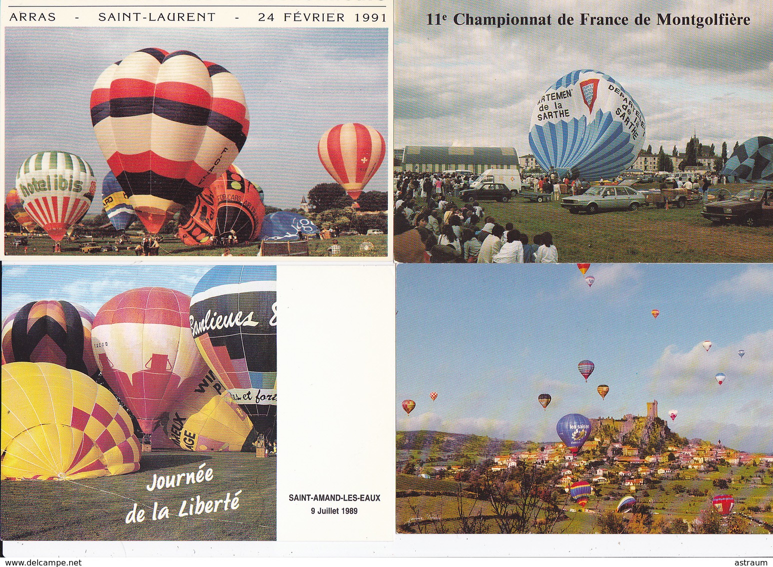 Joli Lot De 94 Cp Dont 3 Photos-thematique Uniquement Sur Les Montgolfieres / Ballons-certaines En Tirage Tres Limitées - Montgolfières