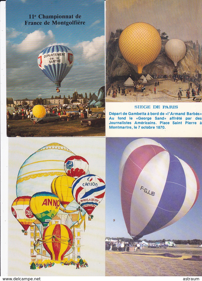 Joli Lot De 94 Cp Dont 3 Photos-thematique Uniquement Sur Les Montgolfieres / Ballons-certaines En Tirage Tres Limitées - Montgolfières