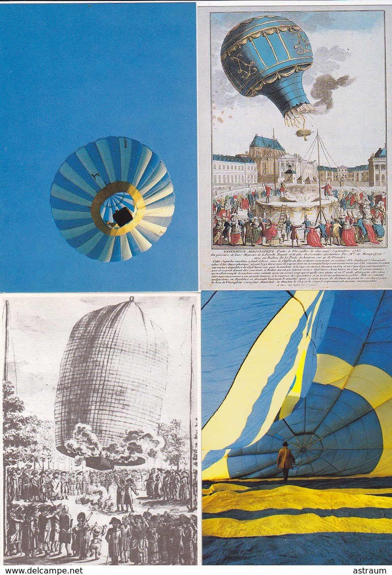 joli lot de 94 cp dont 3 photos-thematique uniquement sur les montgolfieres / ballons-certaines en tirage tres limitées