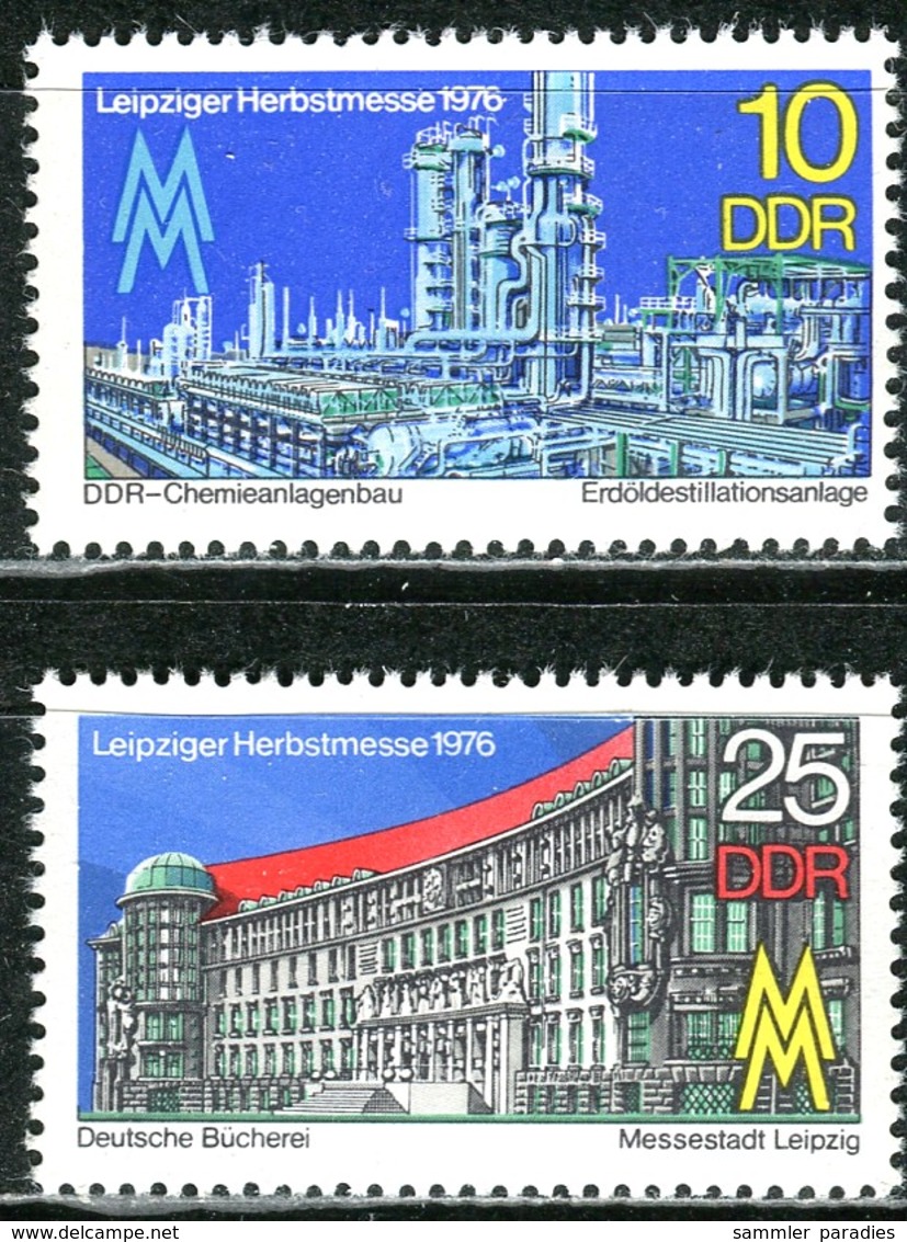 DDR - Mi 2161 / 2162 - ** Postfrisch (B) - 10-25Pf    Leipziger Herbstmesse 76 - Ungebraucht