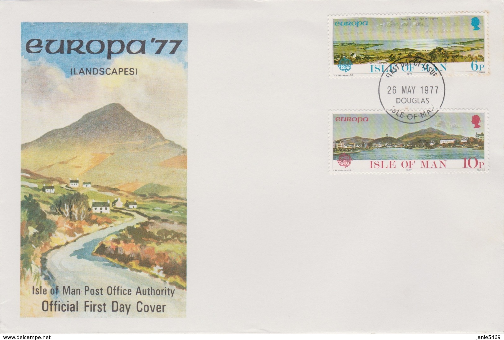 Great Britain-Isle Of Man 1977 Europa, First Day Cover - Man (Ile De)