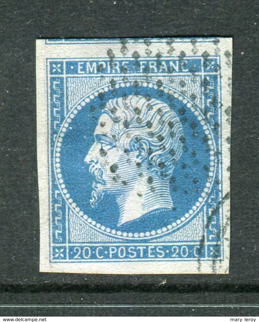 Superbe N° 14B Cachet Cercle De Points - 1853-1860 Napoleon III