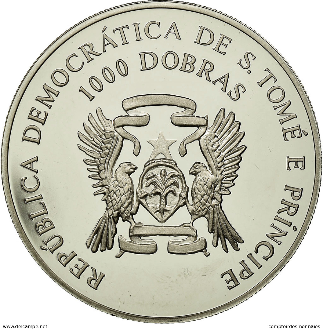 Monnaie, SAINT THOMAS & PRINCE ISLAND, 1000 Dobras, 1993, SPL, Copper-nickel - Santo Tomé Y Príncipe