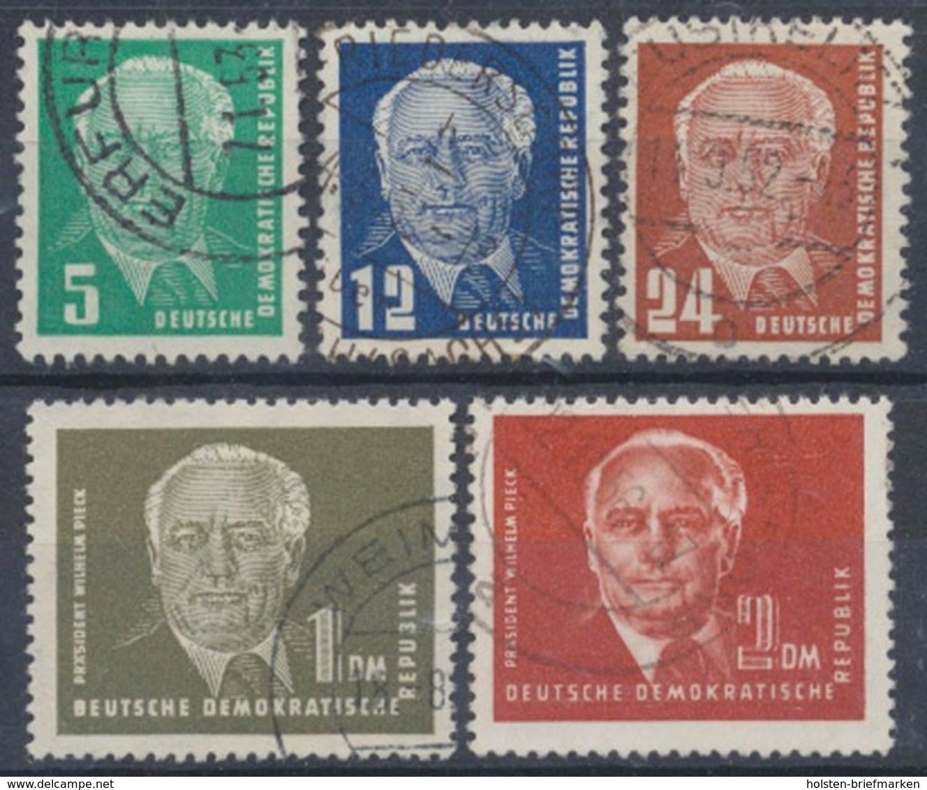 DDR, Michel Nr. 322-326, Gestempelt - Gebraucht