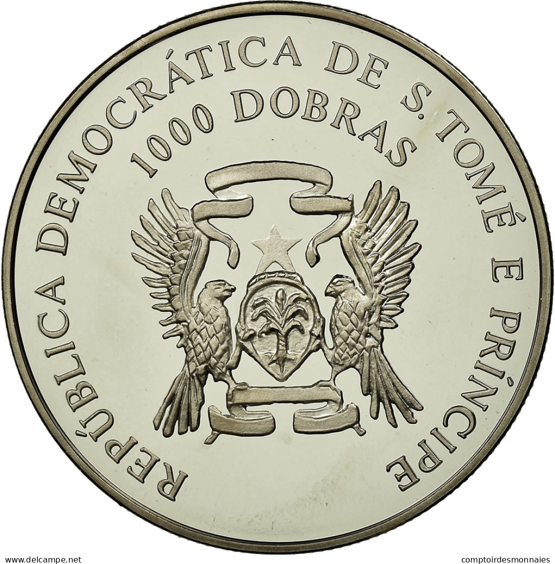 Monnaie, SAINT THOMAS & PRINCE ISLAND, 1000 Dobras, 1993, SPL, Copper-nickel - Sao Tome En Principe