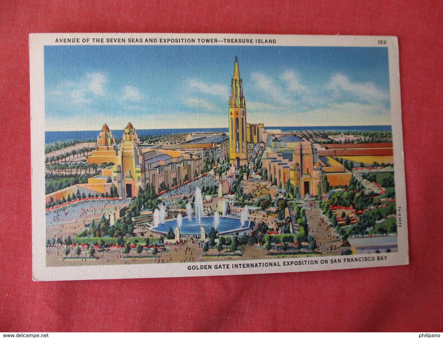 Avenue Of The Seven Seas & Exposition Tower Treasure Golden Gate Expo 1939  >  Ref 3231 - Exhibitions