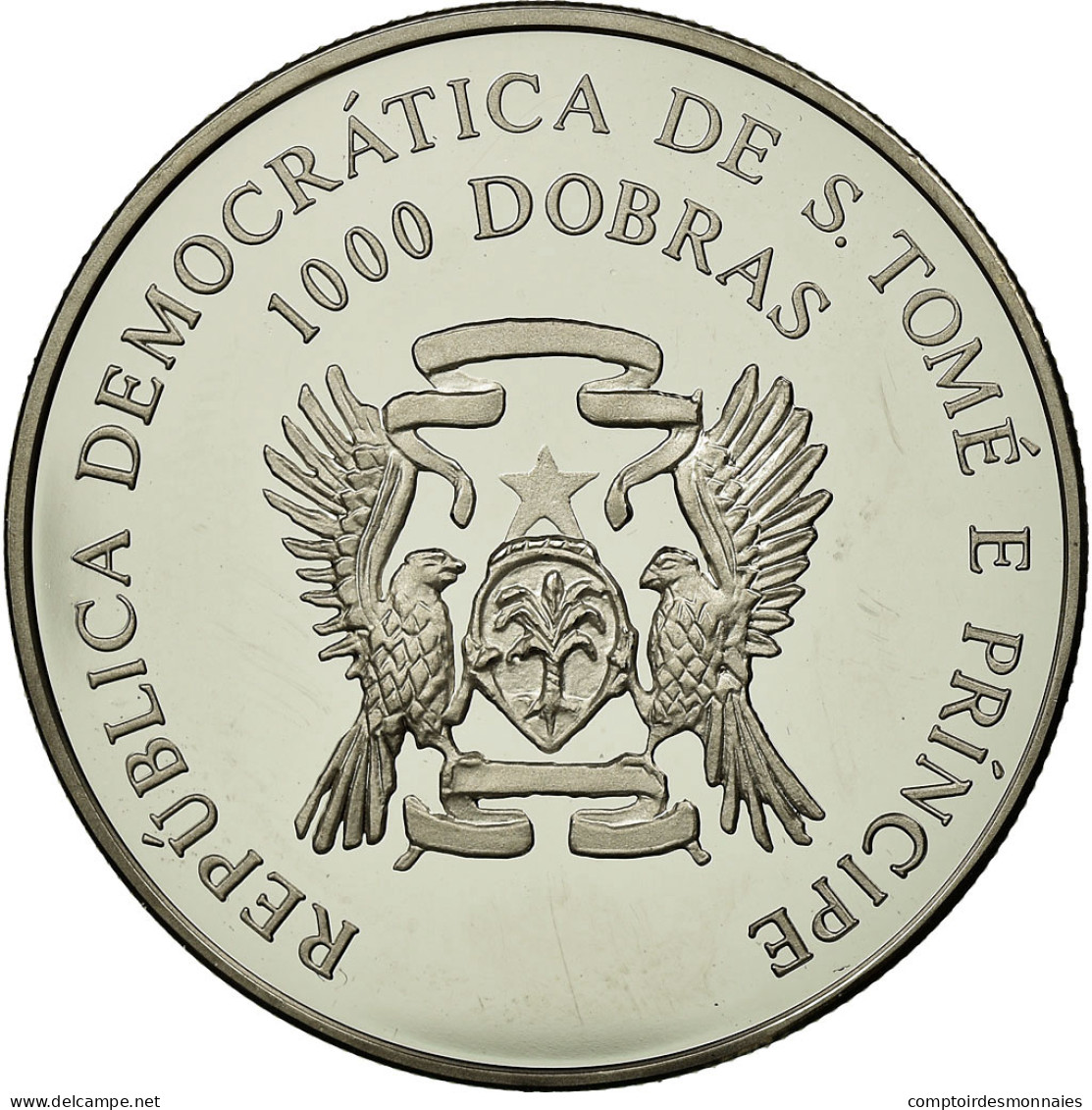 Monnaie, SAINT THOMAS & PRINCE ISLAND, 1000 Dobras, 1993, SPL, Copper-nickel - Santo Tomé Y Príncipe