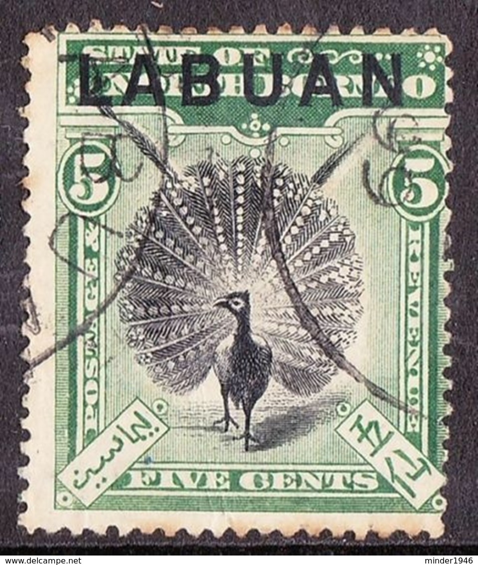 LABUAN 1897 5 Cents Green & Black SG92a FU - North Borneo (...-1963)