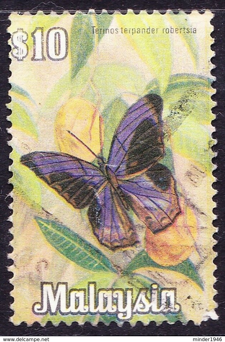 MALAYSIA 1970 $10 Butterfly SG71 Fine Used - Malaysia (1964-...)