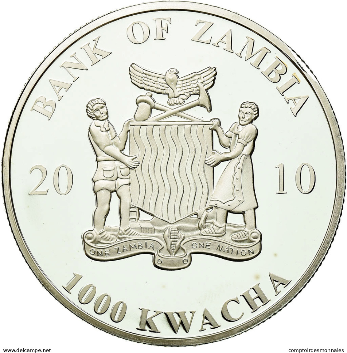 Monnaie, Zambie, 1000 Kwacha, 2010, British Royal Mint, FDC, Argent, KM:203 - Sambia