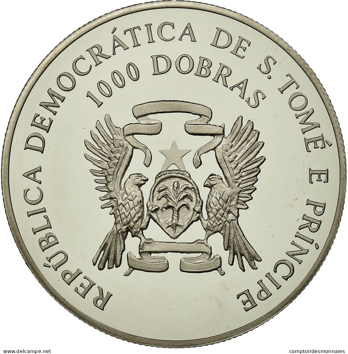 Monnaie, SAINT THOMAS & PRINCE ISLAND, 1000 Dobras, 1993, SPL, Copper-nickel - Sao Tomé E Principe