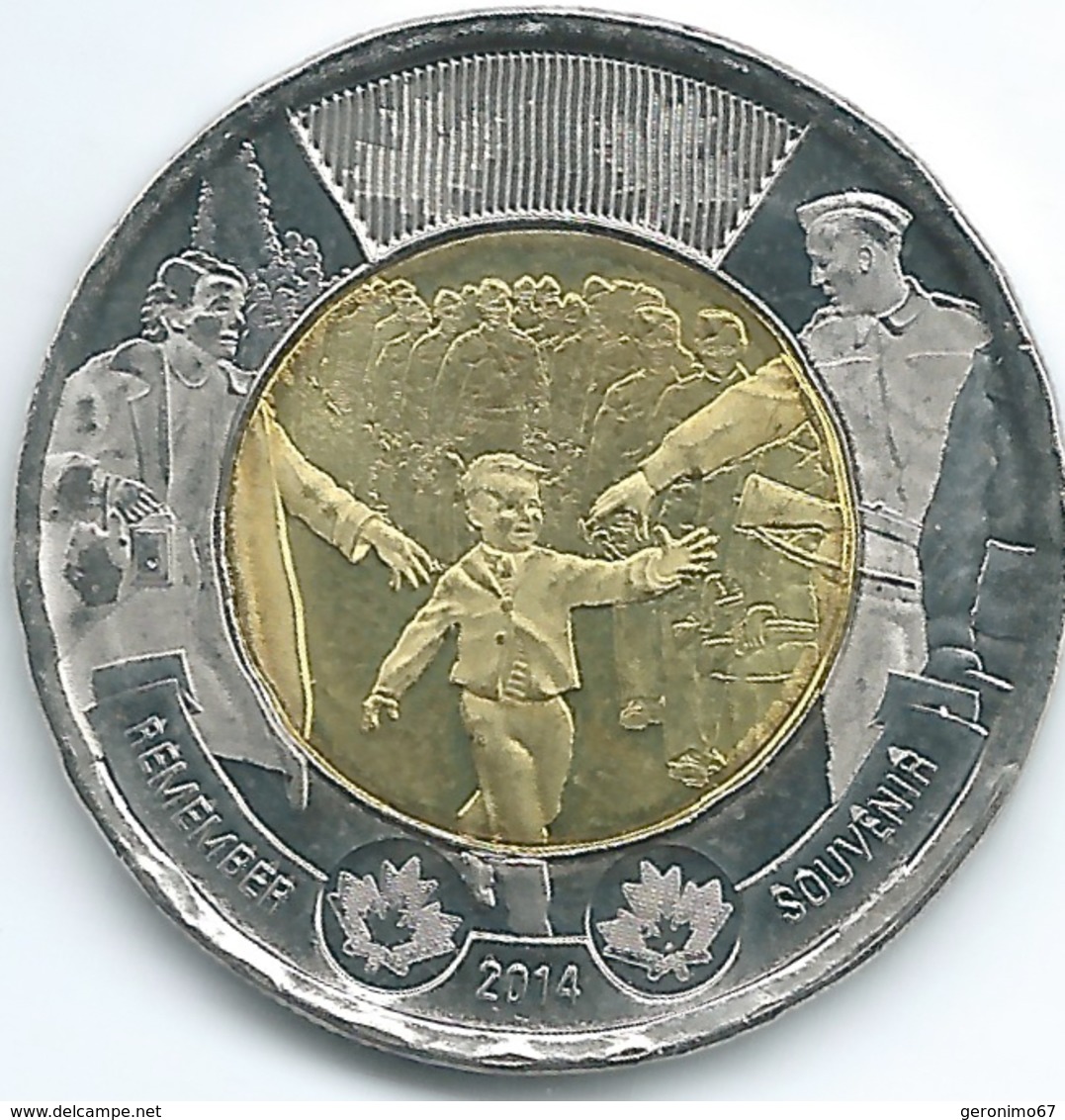 Canada - Elizabeth II - 2014 - 2 Dollars - Wait For Me, Daddy - WWII 75th Anniversary - KM1711 - Canada