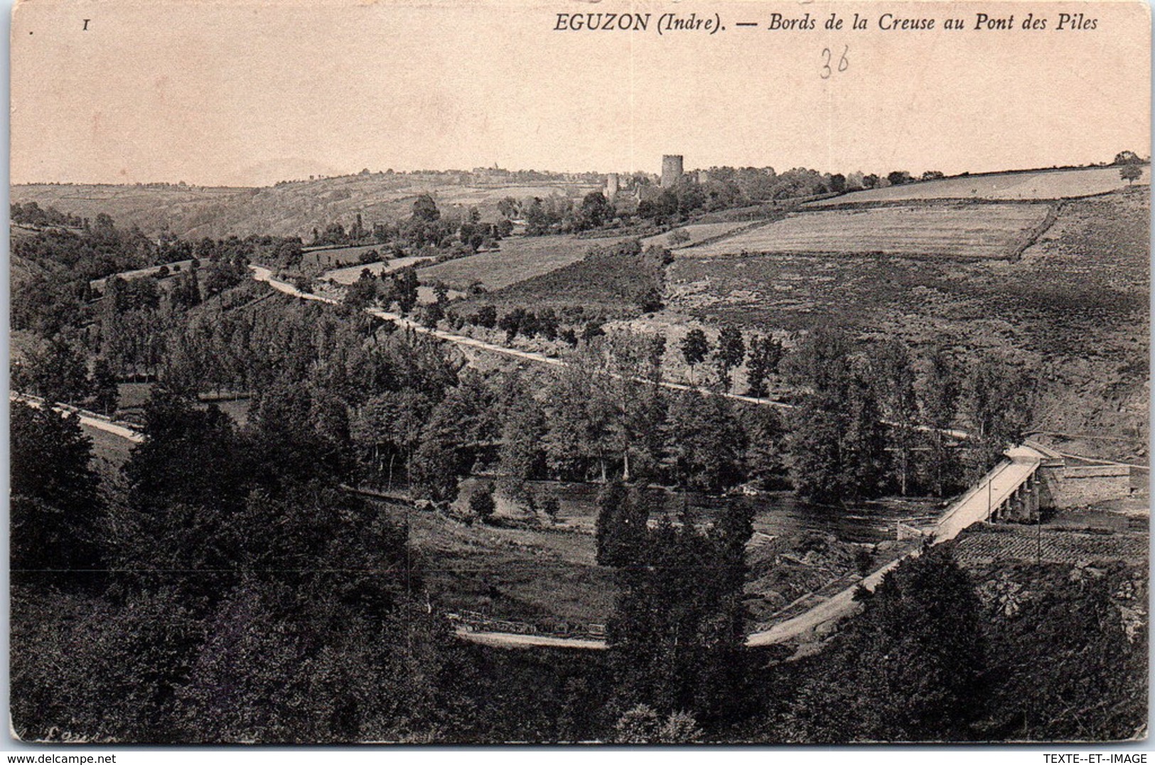 36 EGUZON - Bords De La Creuse Au Pont Des Piles - Autres & Non Classés