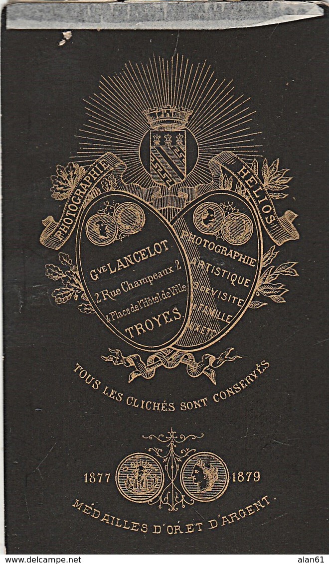 PHOTO CDV HOMME ELEGANT BARBE MODE SECOND EMPIRE  CABINET LANCELOT  A TROYES - Anciennes (Av. 1900)