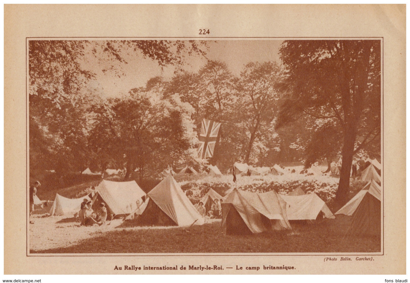 1933 - Iconographie - Marly-le-Roi (Yvelines) - Le Rallye International - FRANCO DE PORT - Unclassified