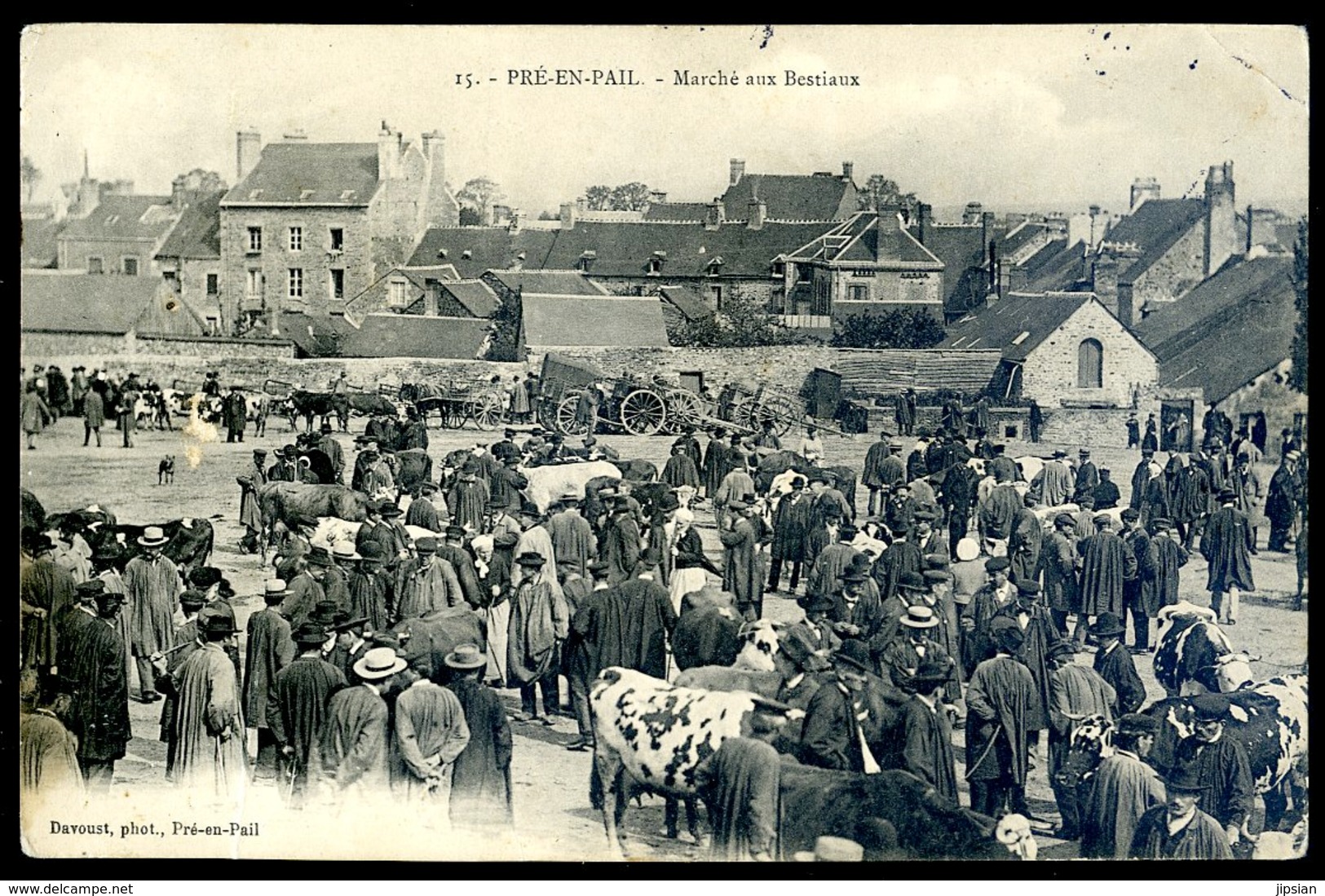 Cpa Du 53  Pré En Pail Marché Aux Bestiaux    ACH3 - Pre En Pail