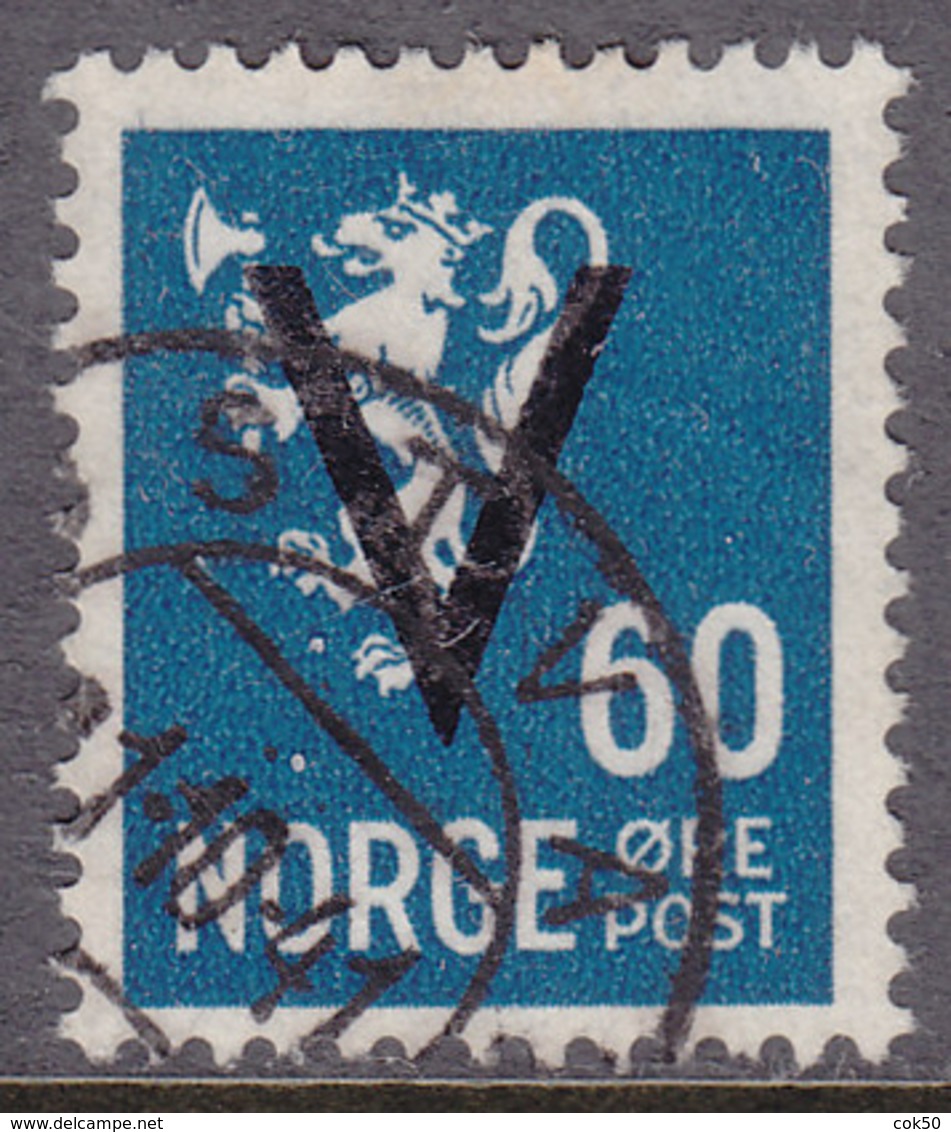 NORWAY 1941, V-overprint 60 øre Without Wmk. Canc. Oct.1941 - Mi.# 252y - Oblitérés