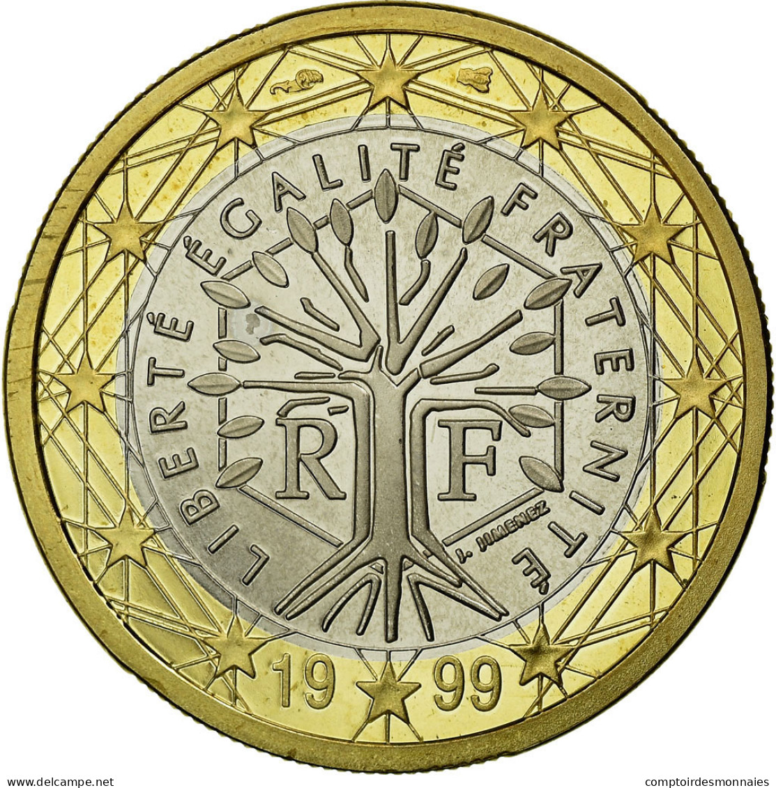 France, Euro, 1999, FDC, Bi-Metallic, KM:1288 - France