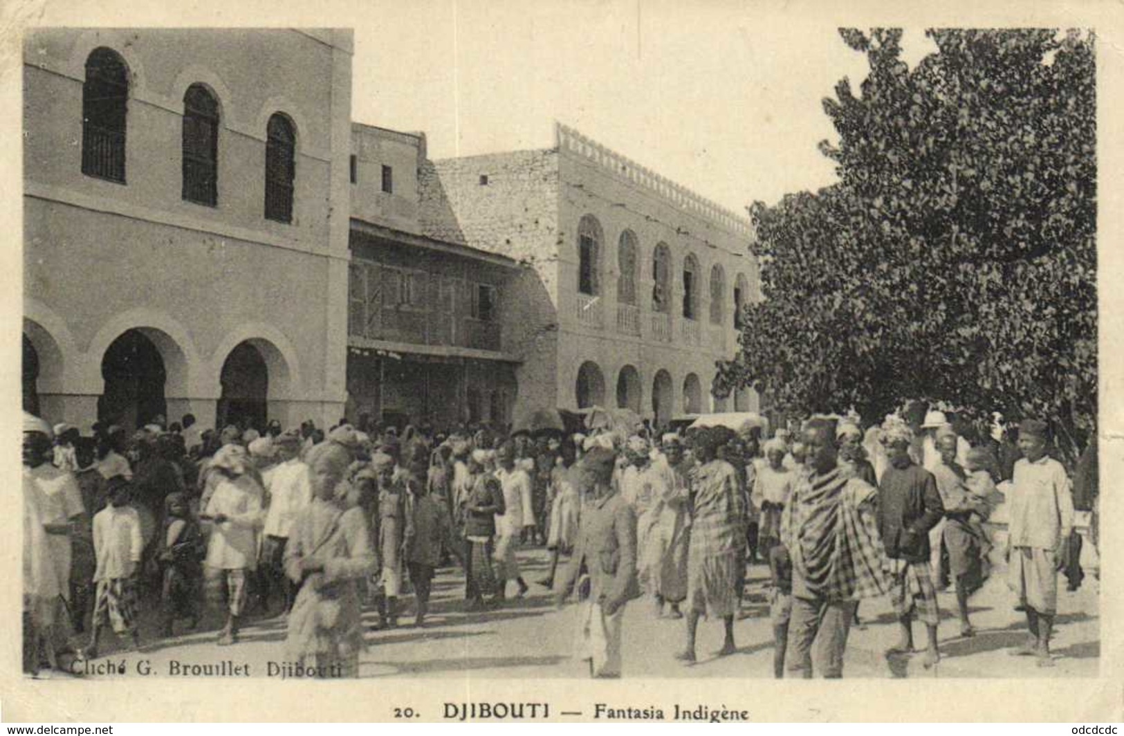 DJIBOUTI  Fantasia Indigène RV Beau Timbre Surchargé  Cote Francaise Des Somalies 1922 0.10 - Djibouti